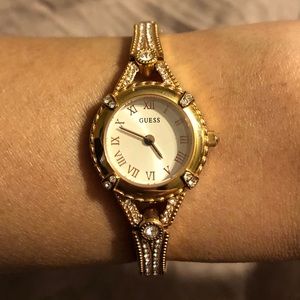 Gold guess watch